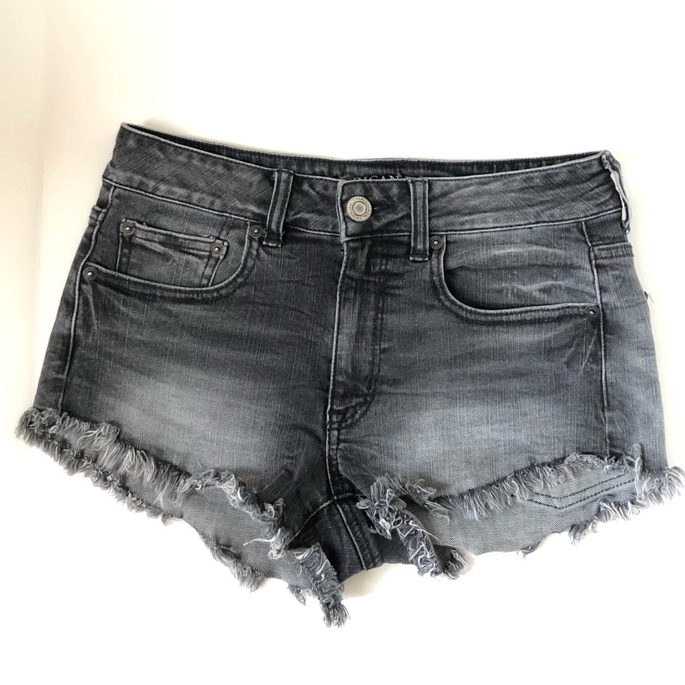 American Eagle Black Cutoffs